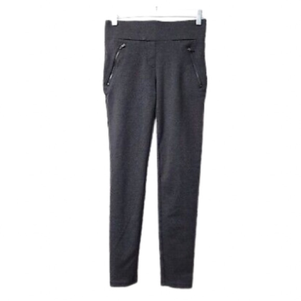 Ann Taylor Gray Mid Rise Pull On Skinny Pants Size Medium